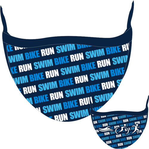 Headsweats Reversible Elite Face Mask | Swim Bike Run Navy