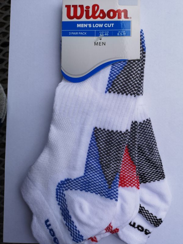 Wilson 3pk Crew Socks UK Size 6-8